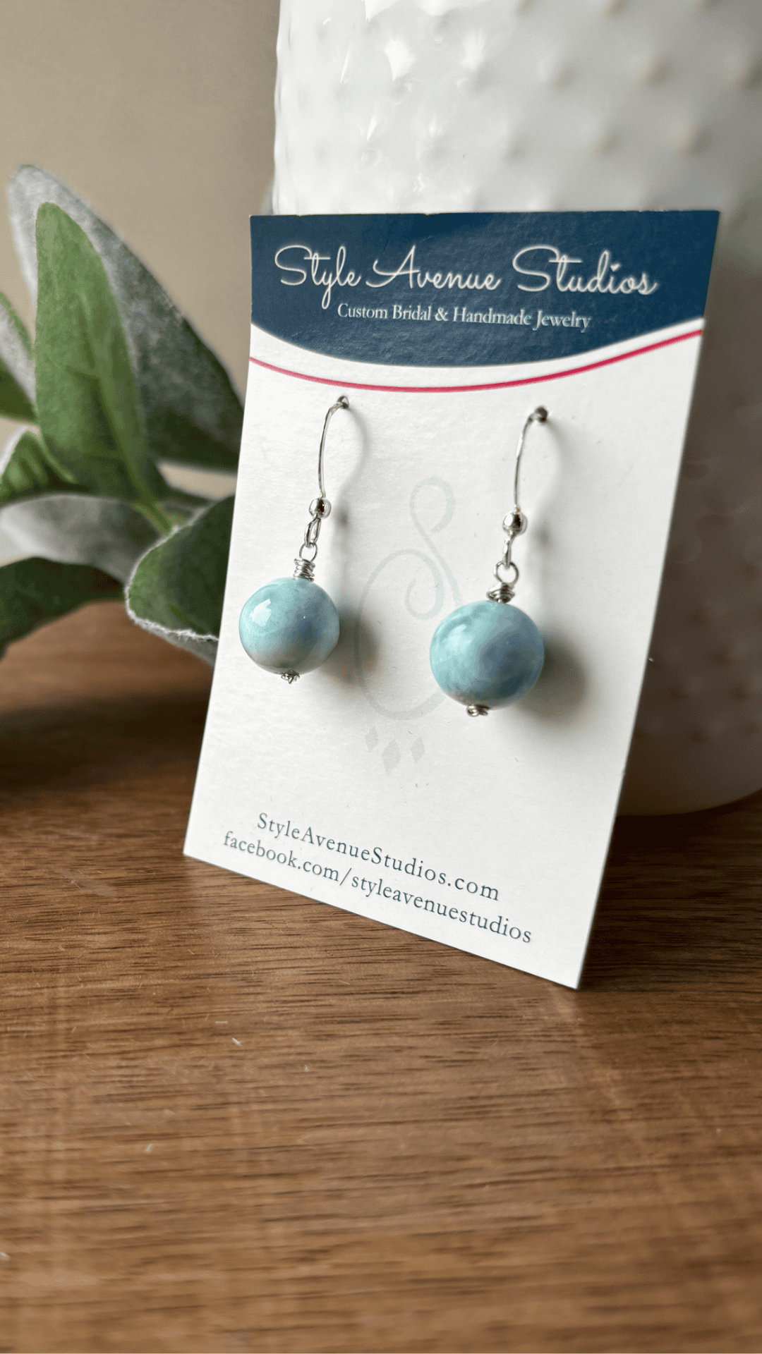Larimar ocean Drop Earrings