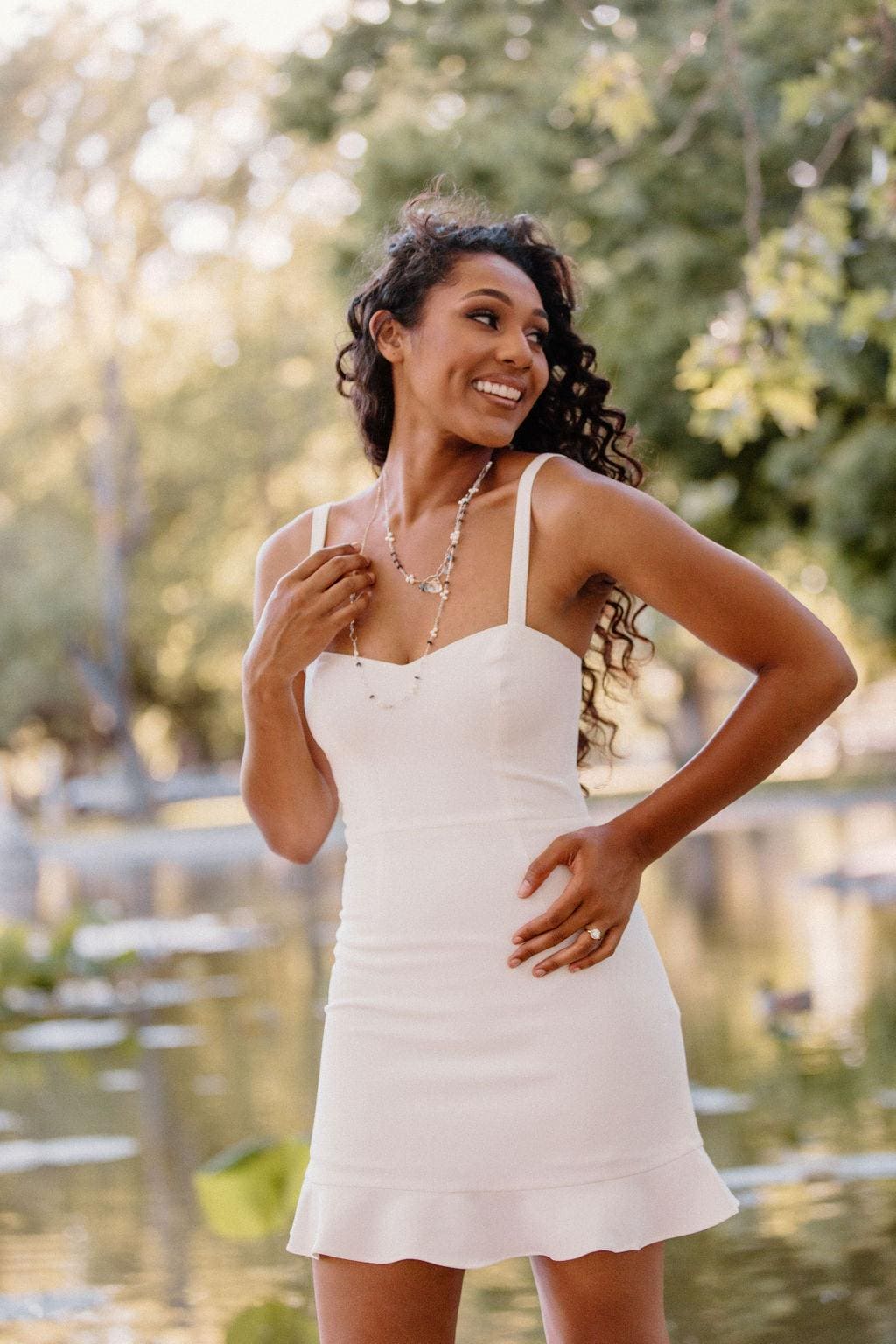 Beatrice Pendant Necklace | Blue & Crystal Necklace - Style Avenue Studios