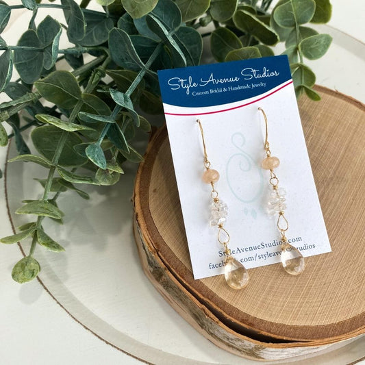 Golden Quartz Dangle
