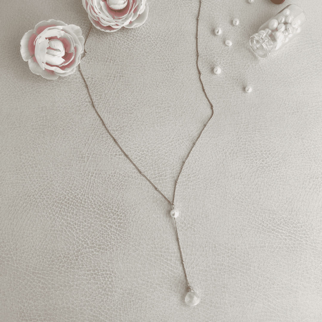 To the Moonstone and Back | Lariat Necklace