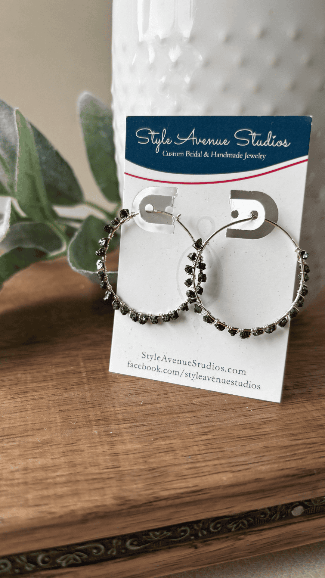 Rough Diamond Hoops Earrings