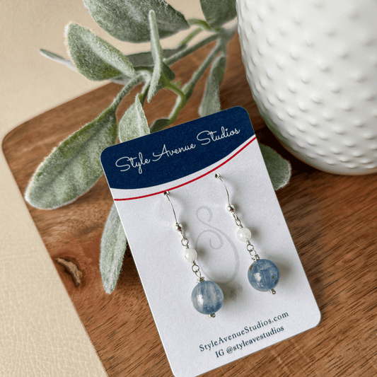 Kyanite Moonstone Earrings
