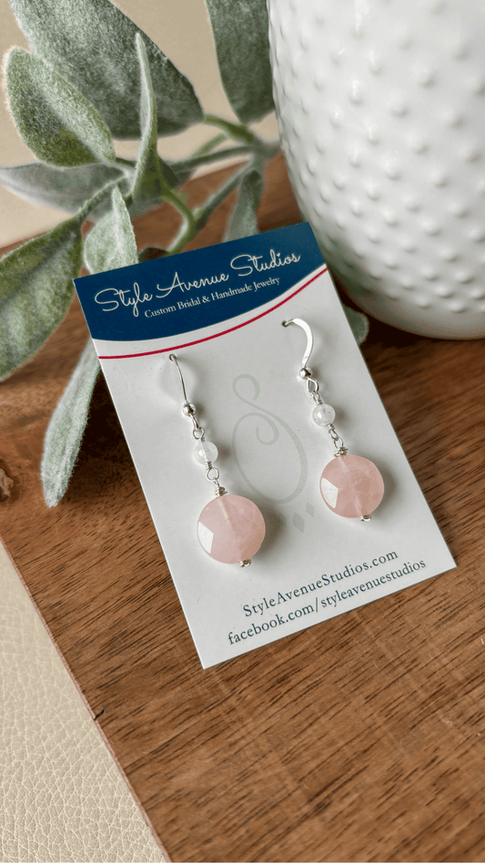 Rose Moon Earrings