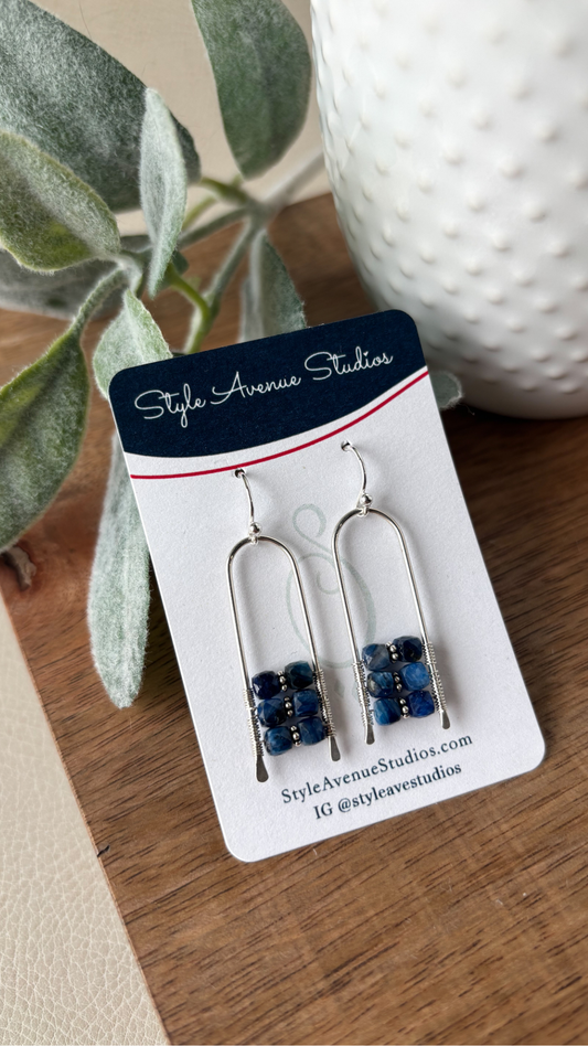 Kyanite Paperclip Earrings