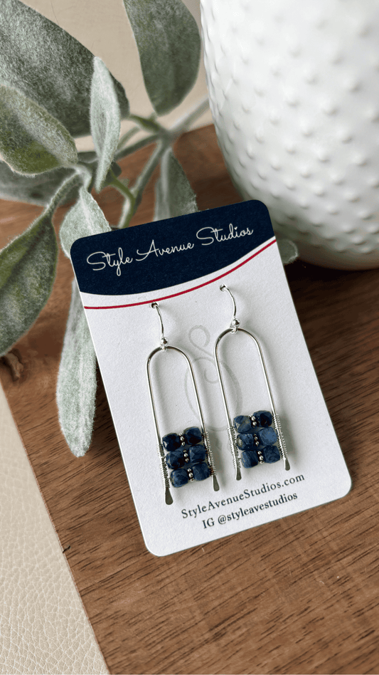 Kyanite Paperclip Earrings