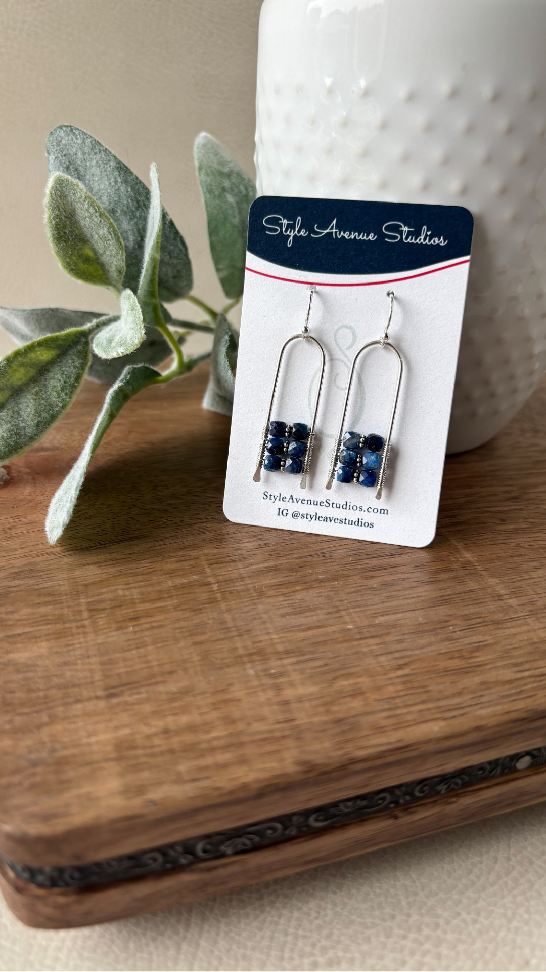 Kyanite Paperclip Earrings