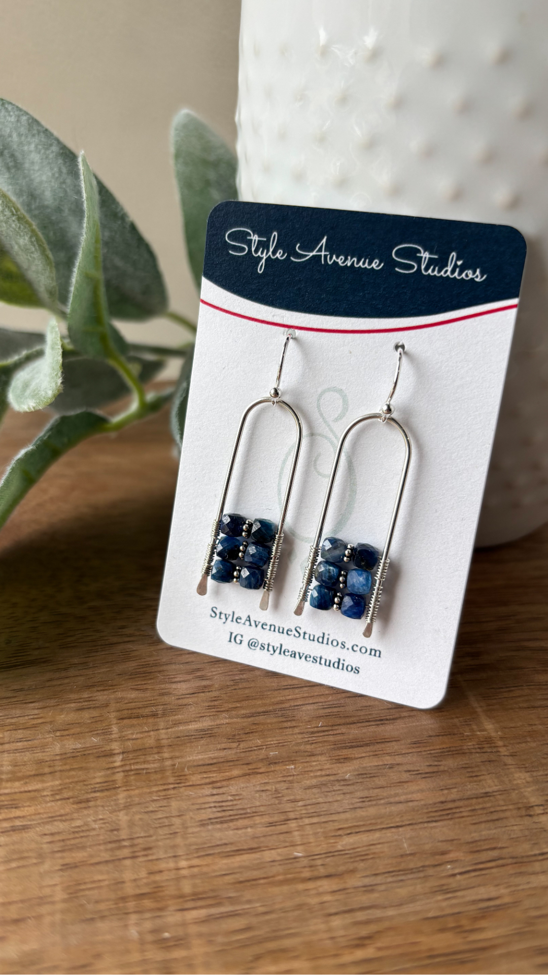 Kyanite Paperclip Earrings