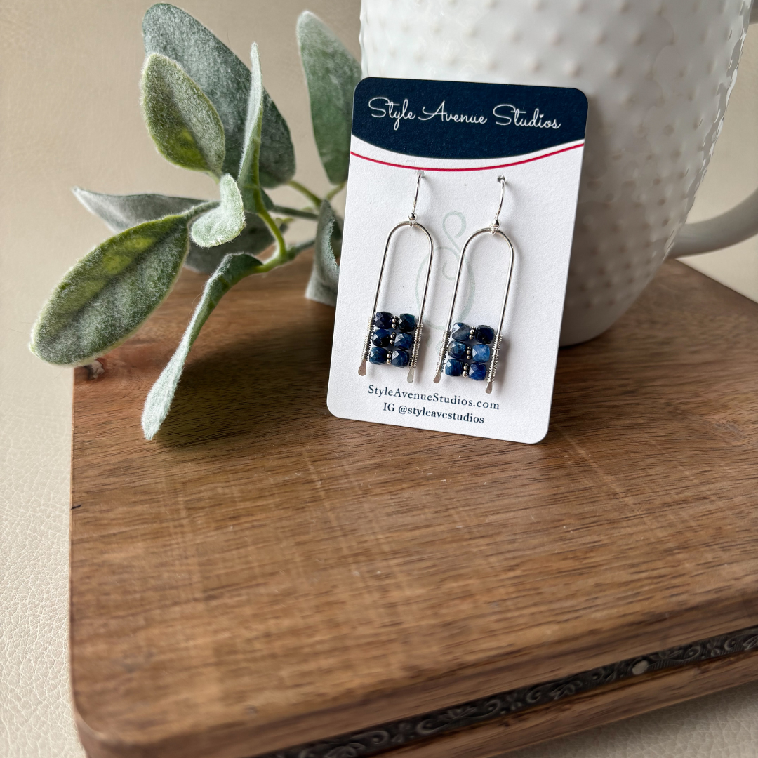Kyanite Paperclip Earrings