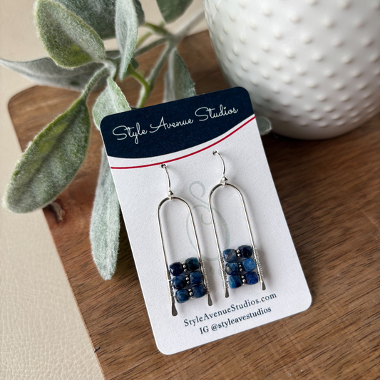 Kyanite Paperclip Earrings