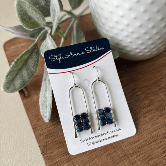 Kyanite Paperclip Earrings