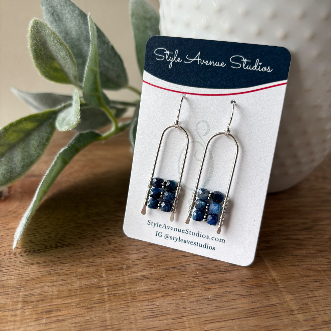 Kyanite Paperclip Earrings