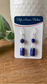 Geometric Lapis Silver Earrings