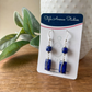 Geometric Lapis Silver Earrings