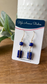 Geometric Lapis Gold Earrings