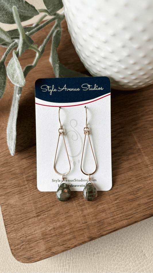 Labradorite Teardrop Earrings