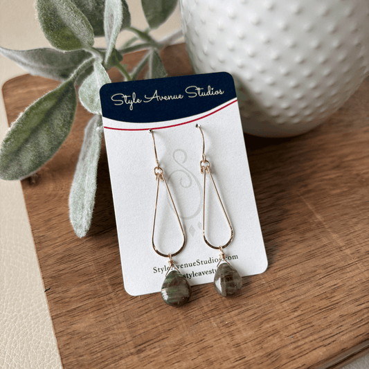 Labradorite Teardrop Earrings