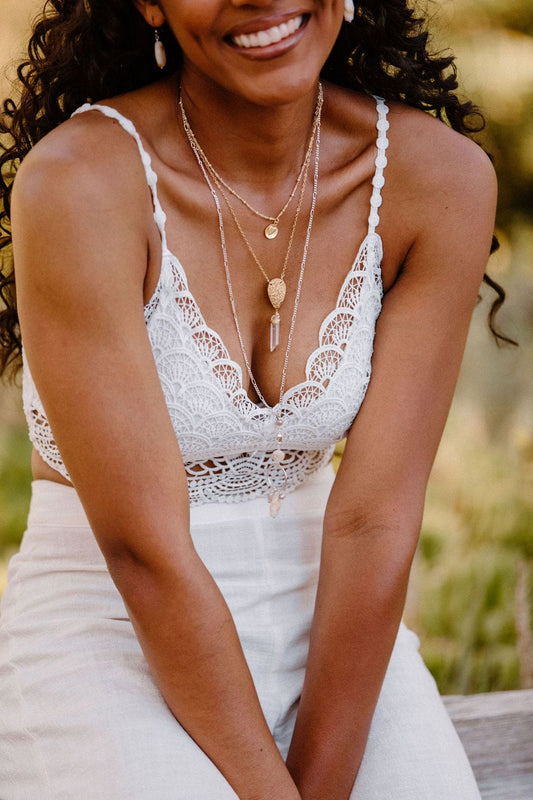 Quartz Boho Pendant Necklace