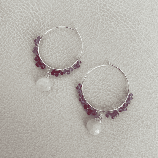Pink & Purple Hoop Earrings