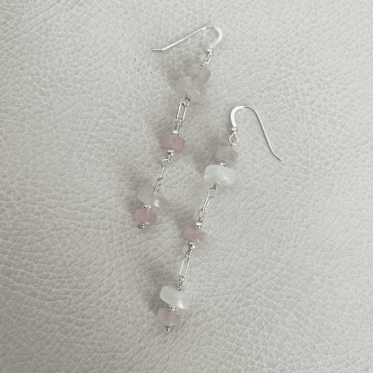 Rose Quartz Dangle Earrings