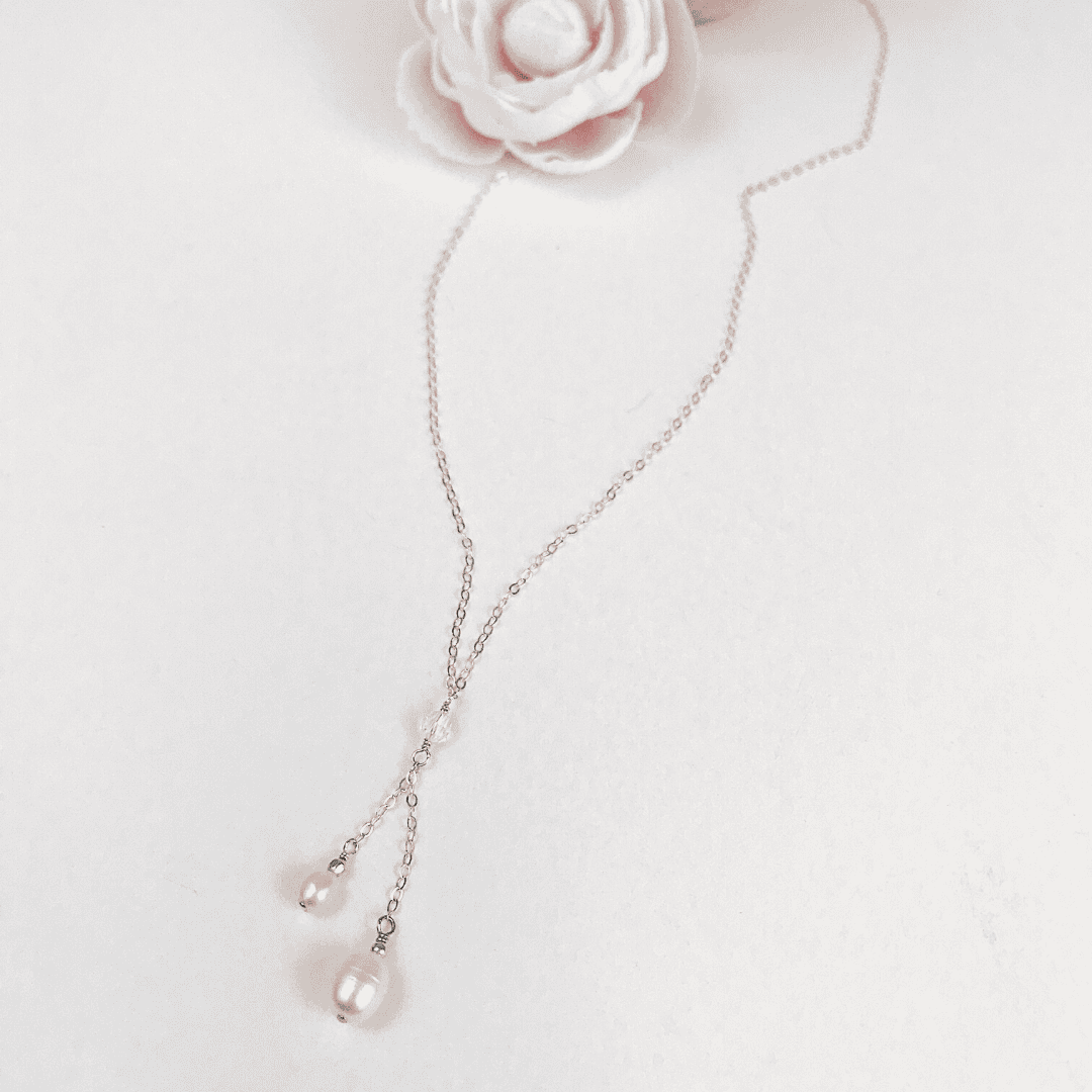 Bridal Pearl Tassel Necklace