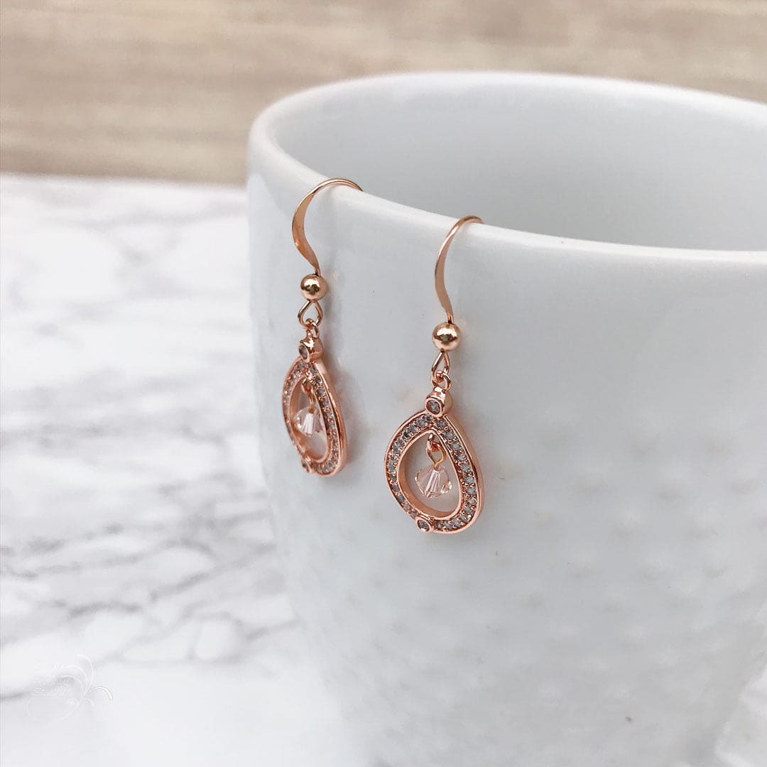 rose gold earrings 