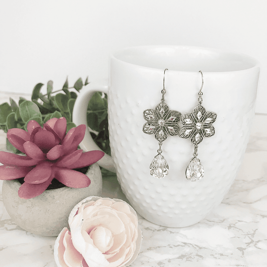 Antique Crystal Bridal Earrings