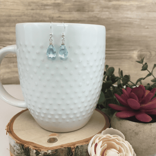 Blue topaz teardrop earrings