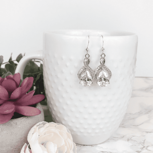 Fancy CZ Crystal Bridal Earring - Style Avenue Studios