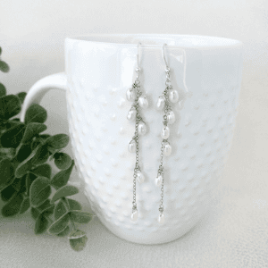 Pearl Waterfall Dangle Earrings
