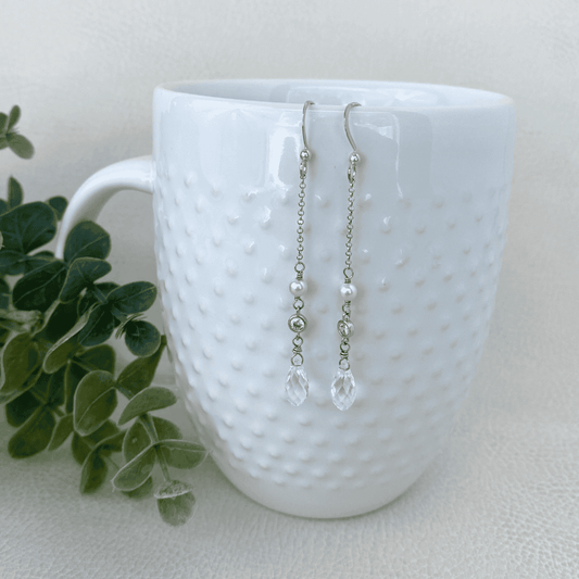 Delicate Long Bridal Earrings - Style Avenue Studios