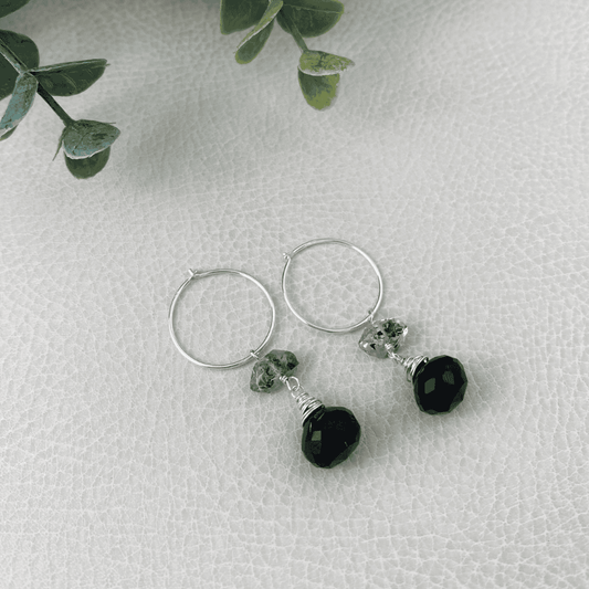 Herkimer Diamond Hoop Earrings