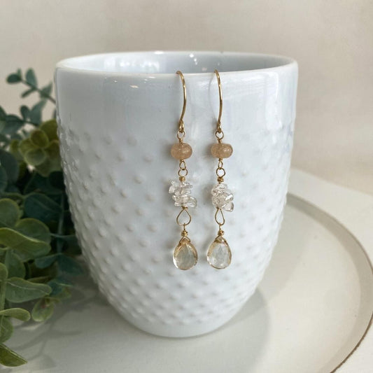 Golden Quartz Dangle