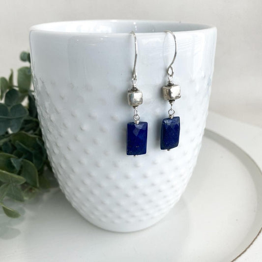 Lapis Squared Earrings