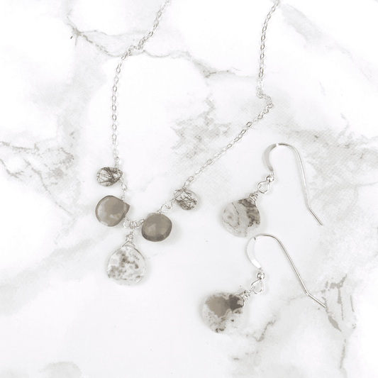 Gray Dainty necklace