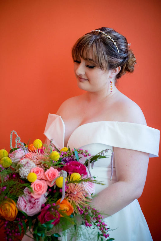 Pink Sunset Cluster Earrings