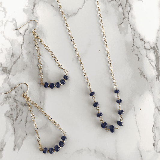 Sapphire Scoop Necklace