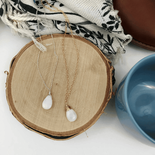 Opal Pendant Necklace in Gold or Silver