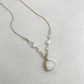 White Druzy Pendant Necklace