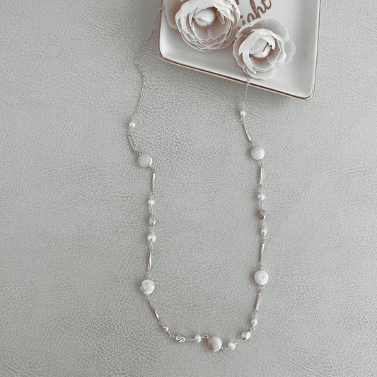 Opal + Pearl Rope Necklace