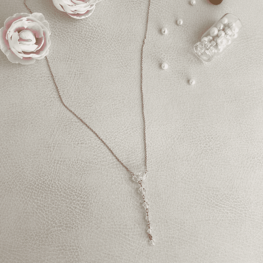 Elle Crystal Y Lariat Necklace - Style Avenue Studios