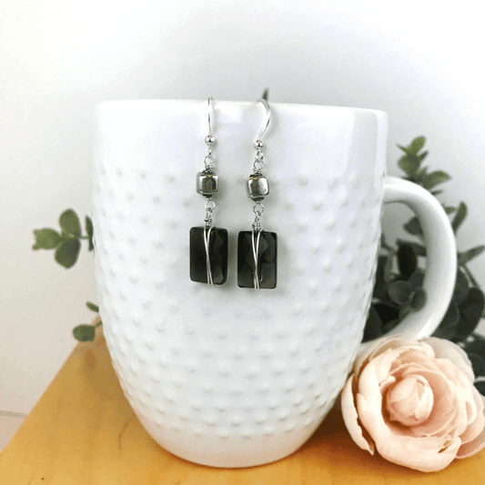 Smoky Brown Dangle Earrings