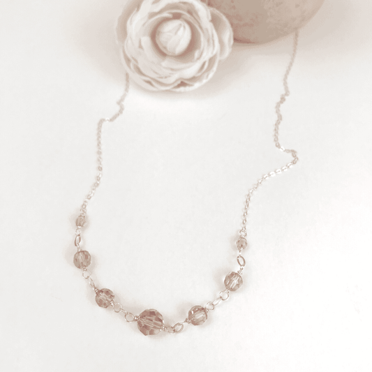 Dusty Rose Scoop Necklace